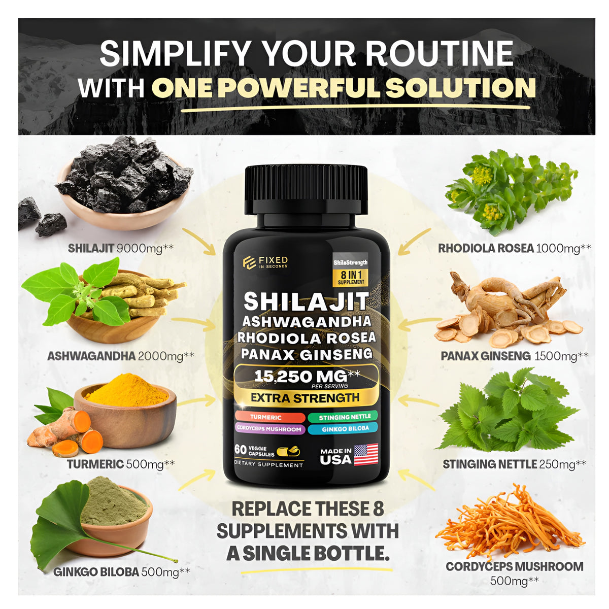 Shilajit Power ShilaStrength Blend - 15,250MG Energize Your Vitality!